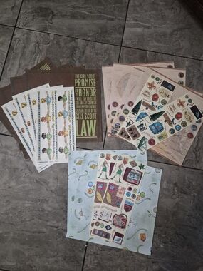 Vintage Girl Scout and Boy Scout Scrapbook Supplies